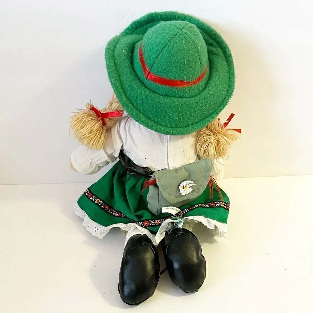 German Heidi Doll Yellow Braids Alpi Garmisch Partenkirchen Traditional Dress